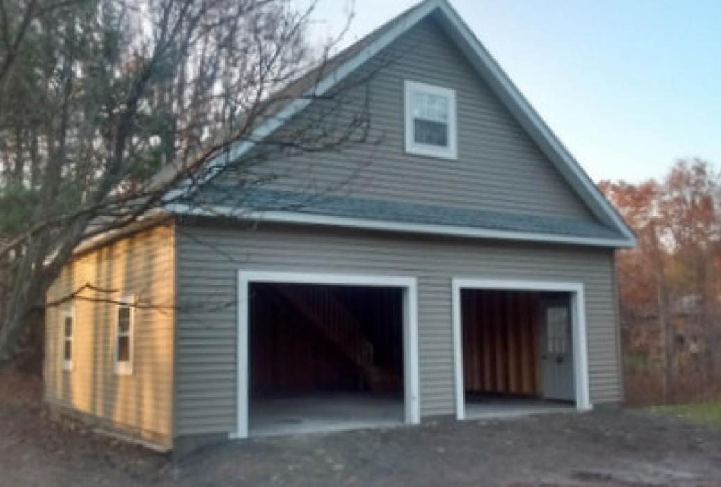 GALLERY 11-1 two story a frame garage with two garage doors