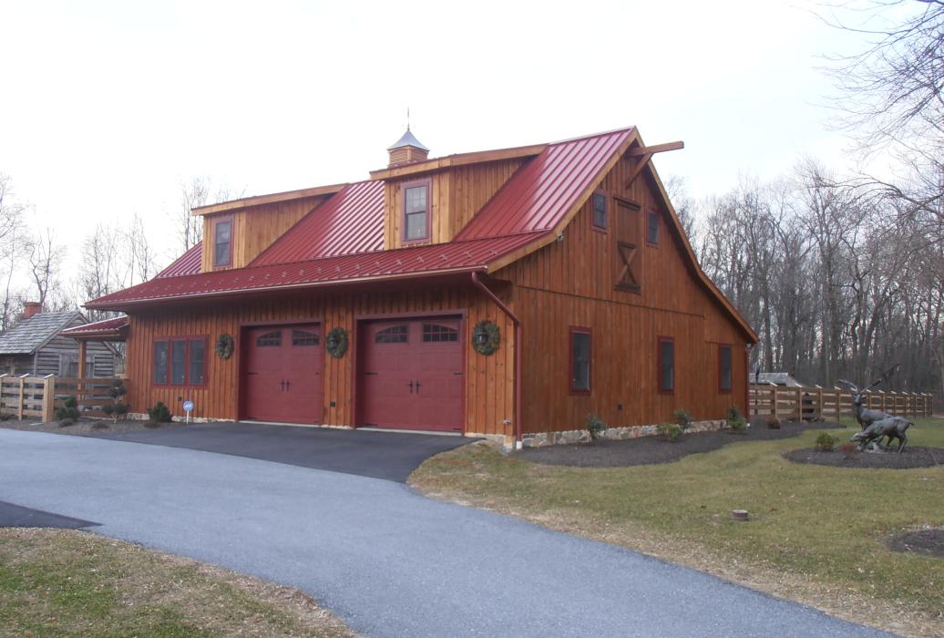 Custom Board and Batten Garage with dormers