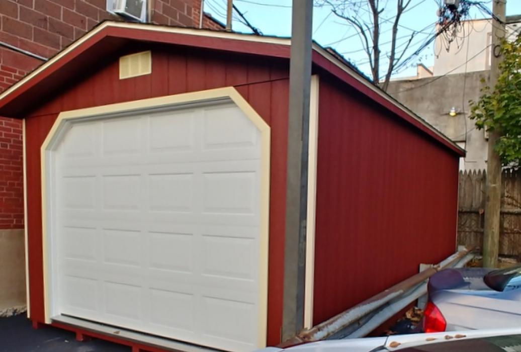 Aframe Single Car Garage with Duratemp Siding