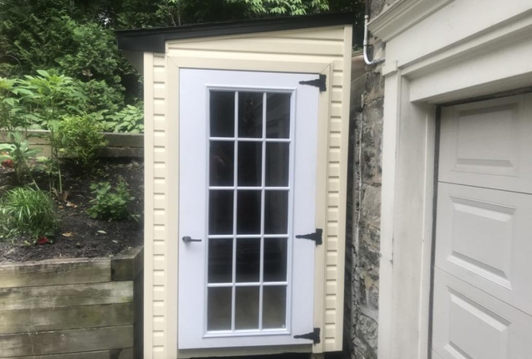 custom lean to vinyl shed