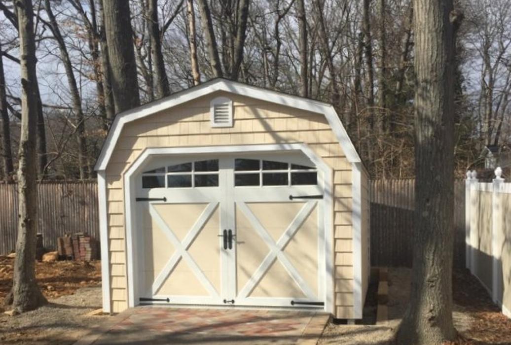 New England Classic Vinyl Barn Style Single Car Garage New England Classic Vinyl Barn Style Single Car Garage