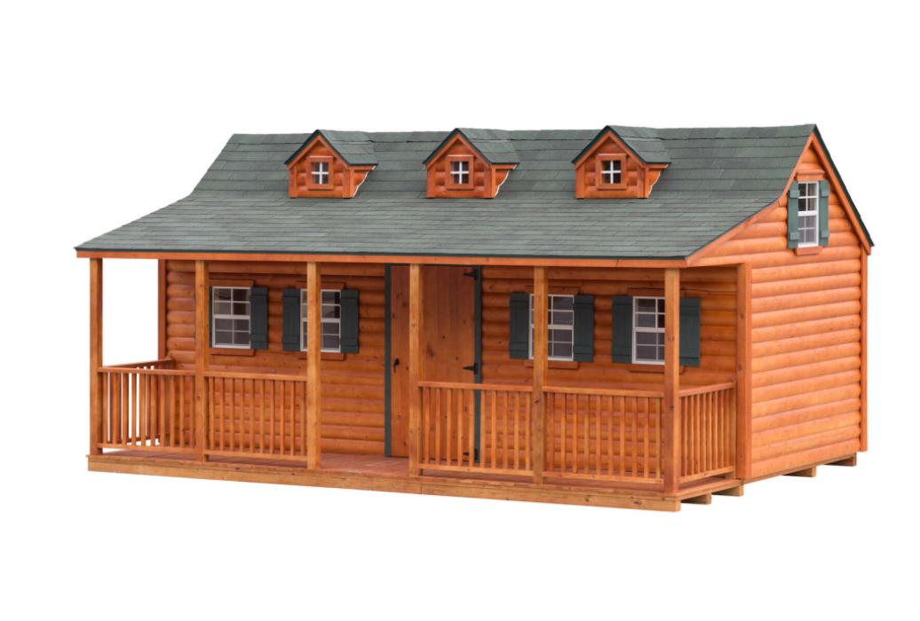 Log playhouse hot sale