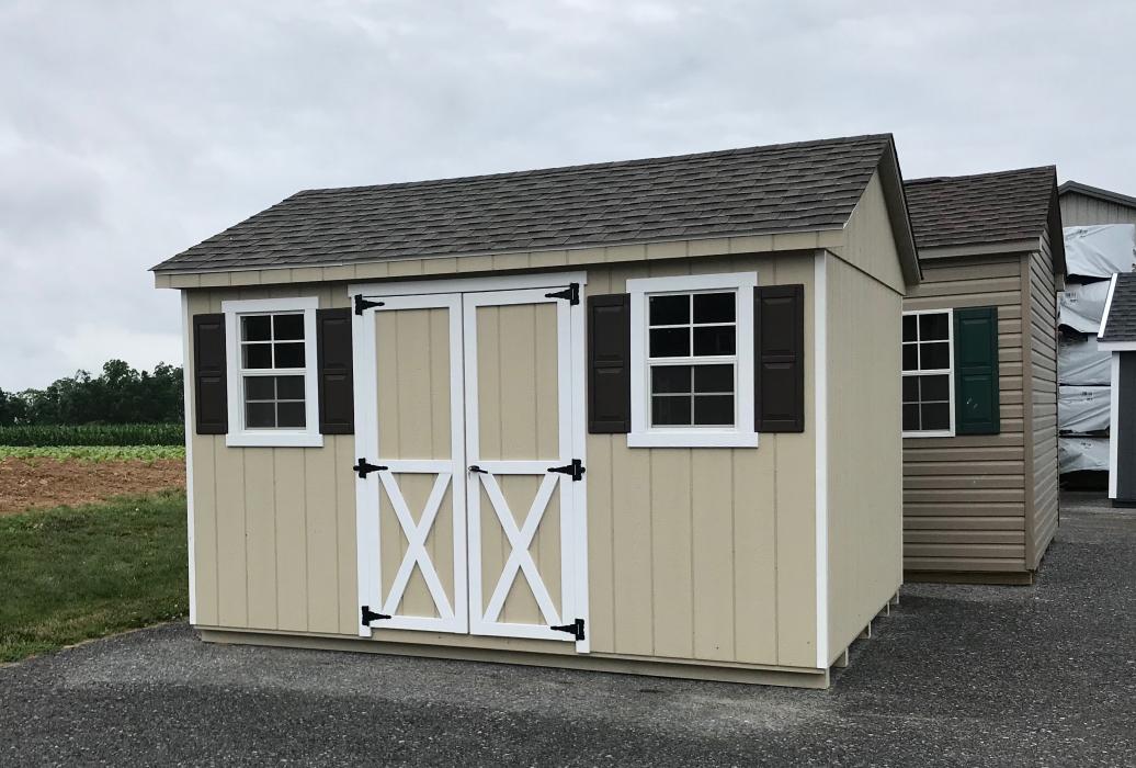 Standard Aframe T1-11-6ft walls- wider window trim &amp; panel shutters