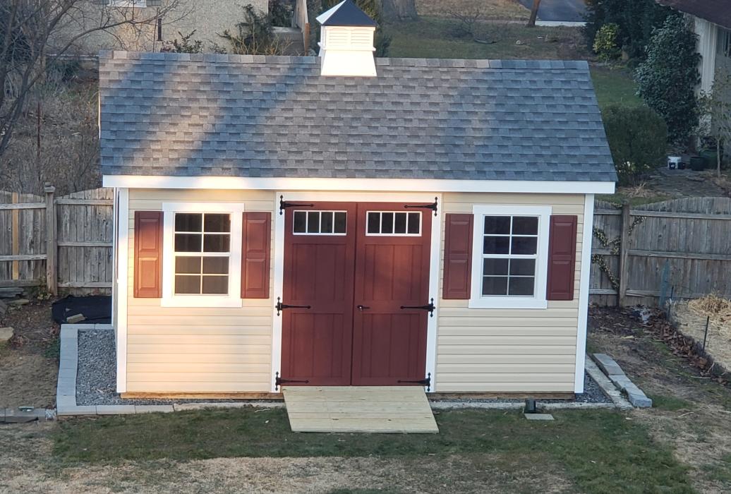 Vinyl sided New England classic shed
