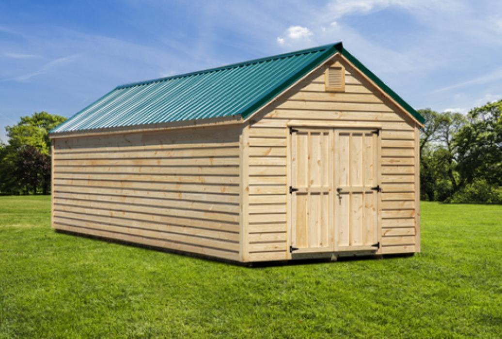 10x28 Cape cod with pine lap siding