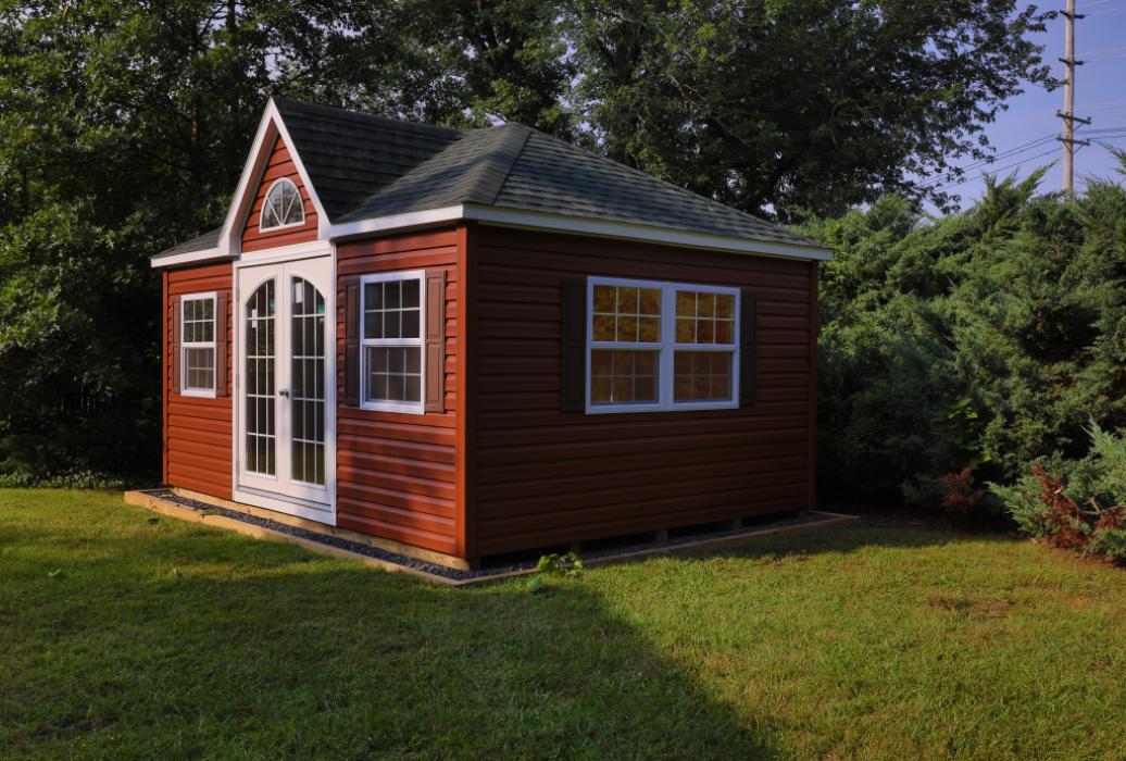 12' wide x16' long - hip style roofline with reverse dormer-1