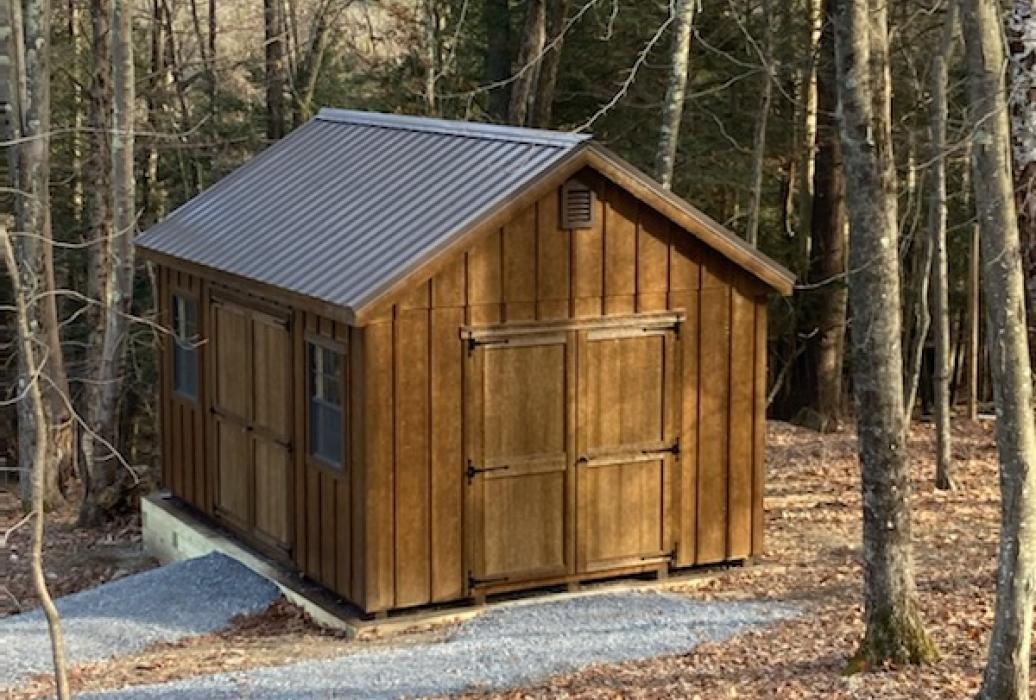 Custom New England Classic: Cape Cod Shed 12x16 LP Smart Panel Siding with Batten Strips