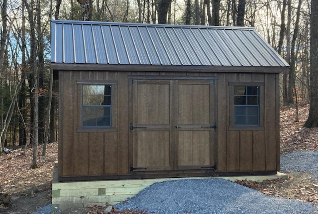 Custom New England Classic: Cape Cod Shed 12x16 LP Smart Panel Siding with Batten Strips-3
