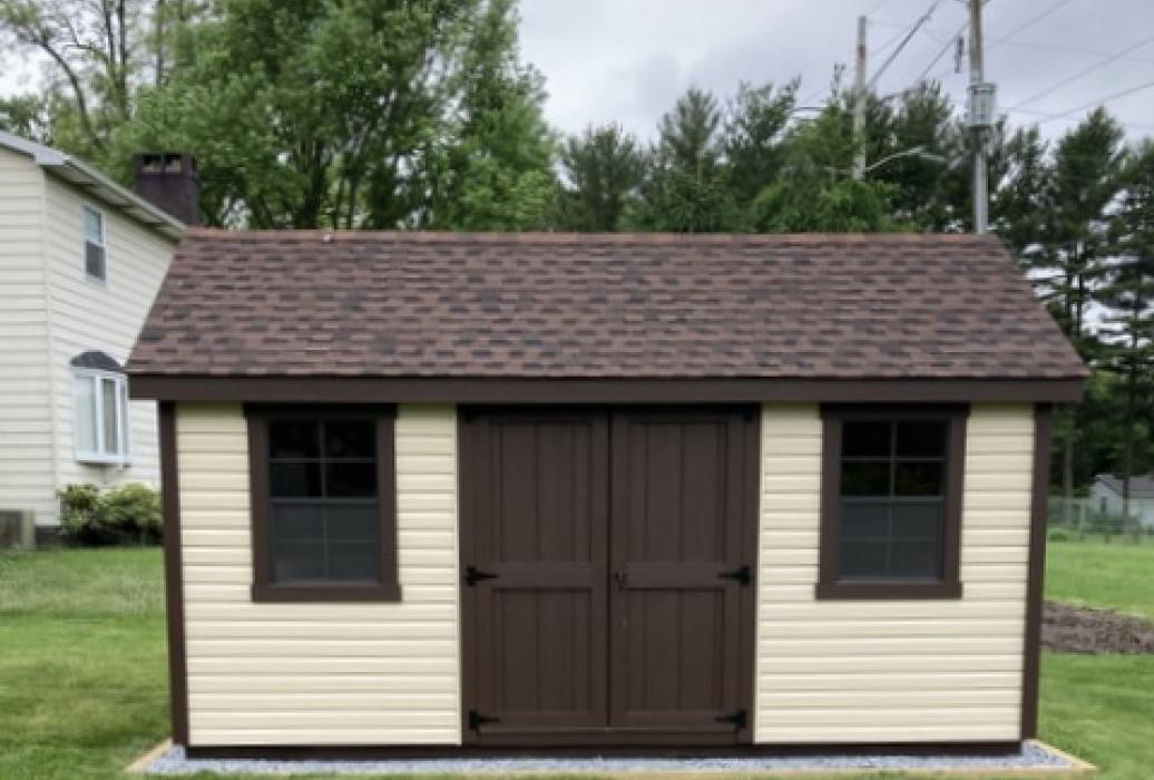 Classic Cape Cod: 10' x 16' -Vinyl Siding: Color - Almond