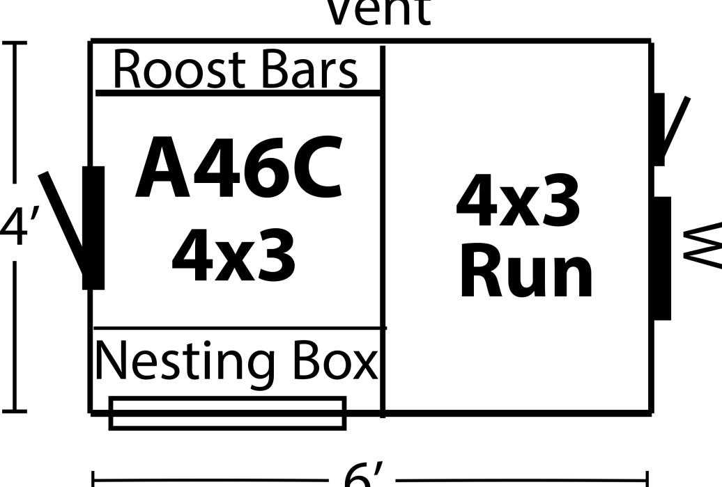 A46C Diagram of combo chicken coop