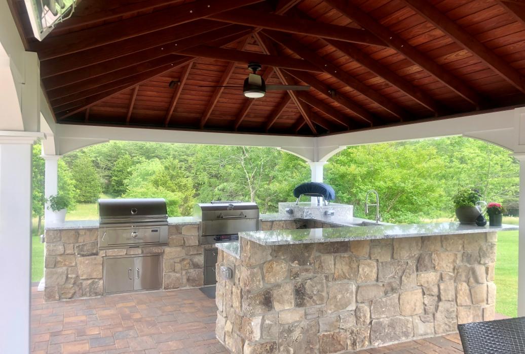 16 x20 Manor Vinyl Pavilion with Standard Roof #8070