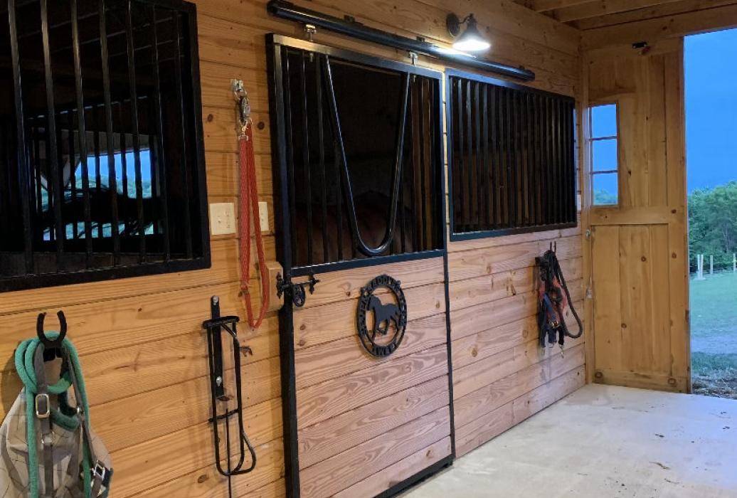 One example of of various stall front & door styles. one style stall front