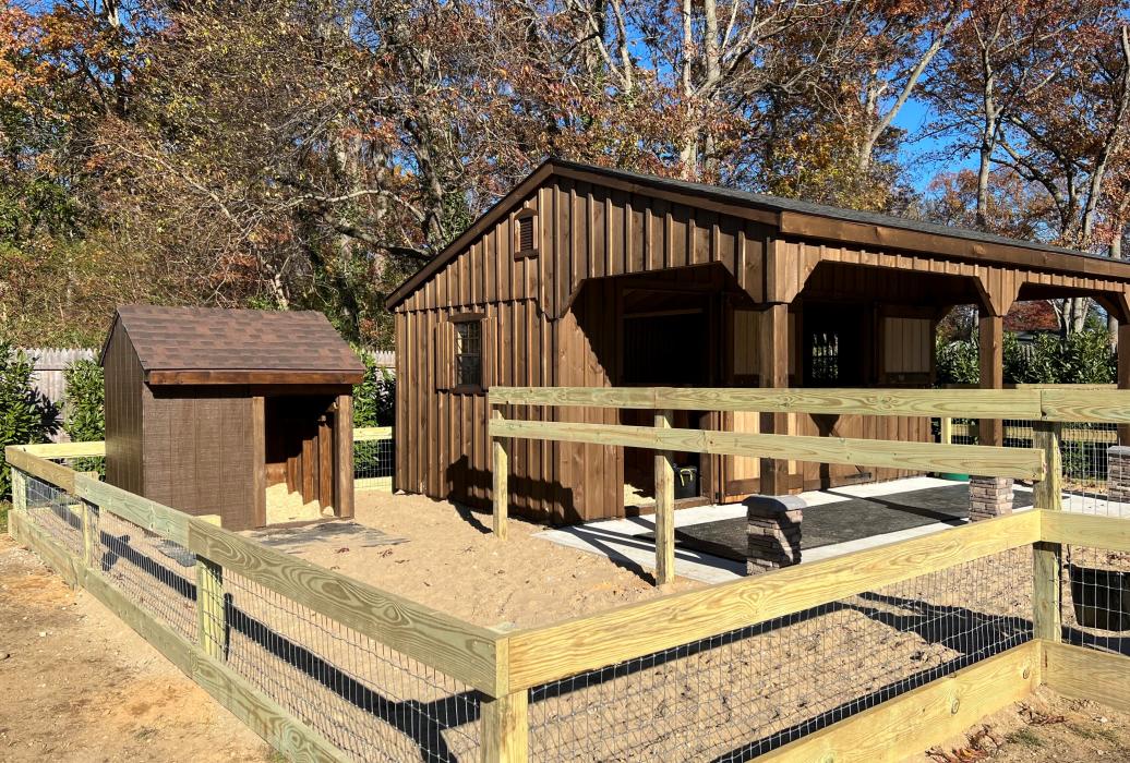 BOARD & BATTEN SHED ROW - 10' X 20' WITH 8' OVERHANG BOARD & BATTEN SHED ROW - 10' X 20' WITH 8' OVERHANG