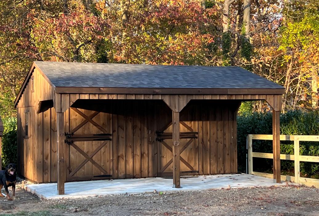 BOARD & BATTEN SHED ROW - 10' X 20' WITH 8' OVERHANG BOARD & BATTEN SHED ROW - 10' X 20' WITH 8' OVERHANG -1