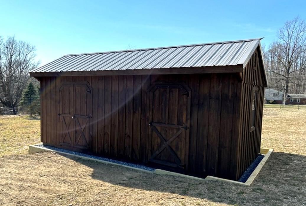 BOARD AND BATTEN QUAKER SHED: 10' X 20'