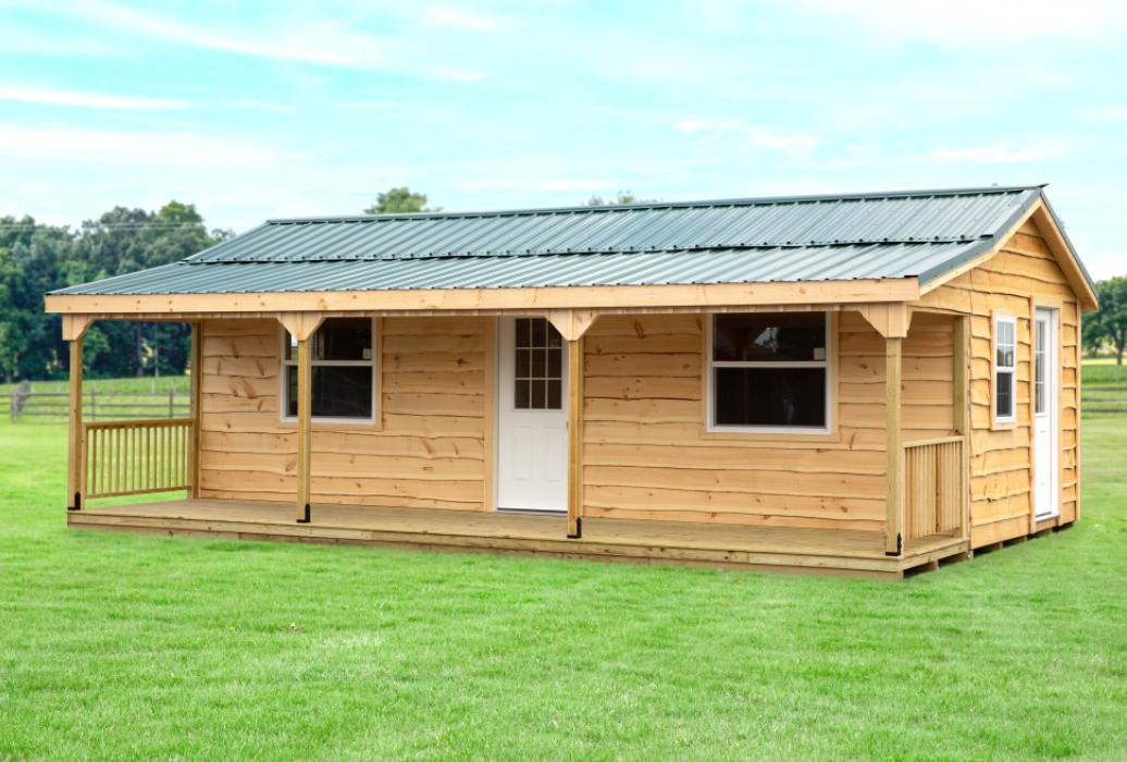 12x24 Frontier Cabin in Heritage Lap Siding 12x24 Frontier Cabin in Heritage Lap Siding