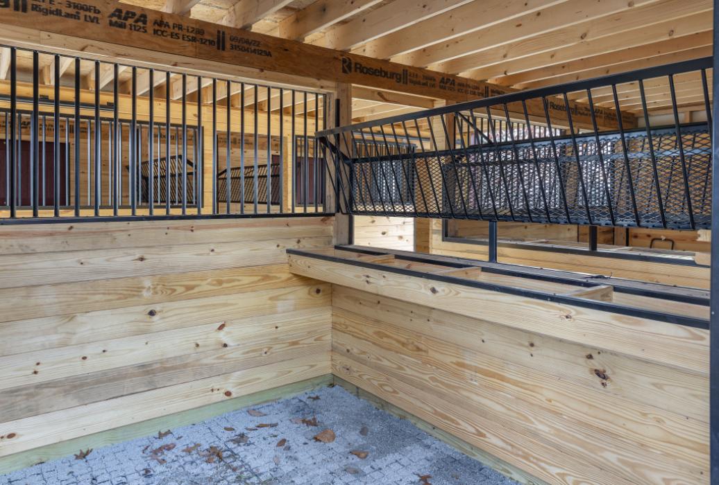 inside stall view of feeder inside stall view of feeder