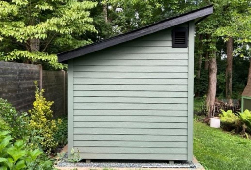 LP LAP SIDING: LEAN-TO SHED: 8' X 14' side view