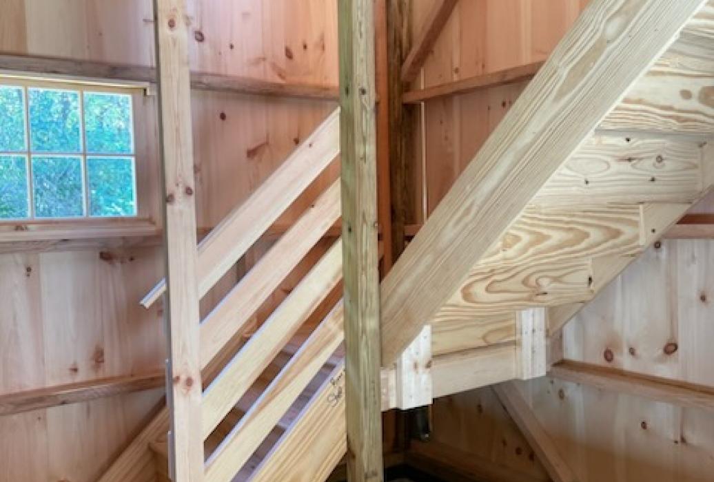 stair 2nd floor- two story barn stair 2nd floor- two story barn