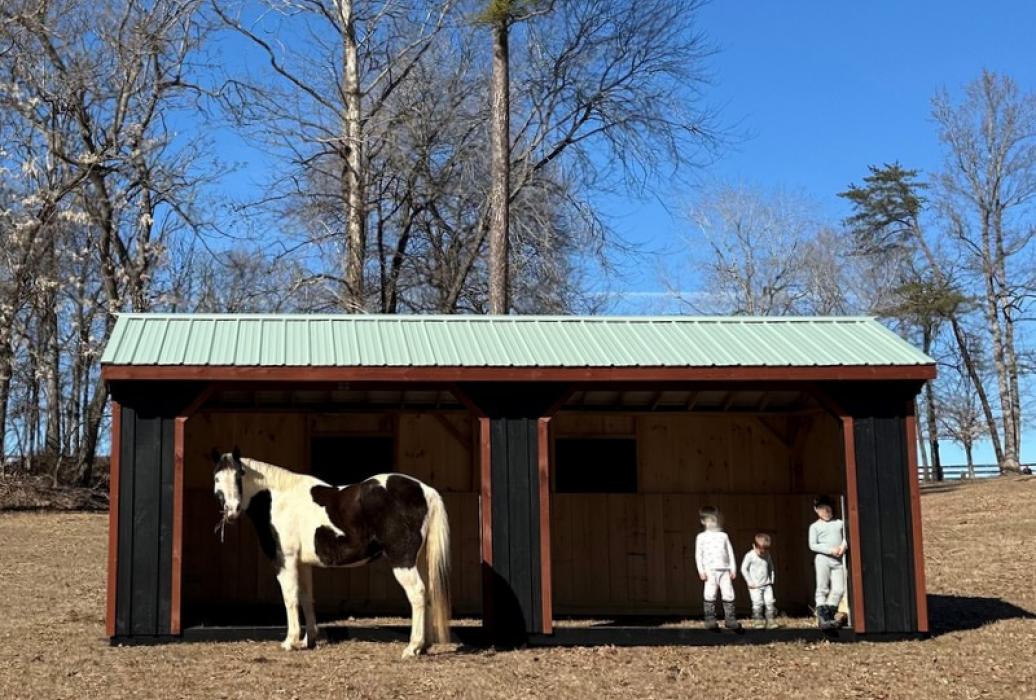 RUN-IN SHED: 10' X 24': FULLY ASSEMBLED
