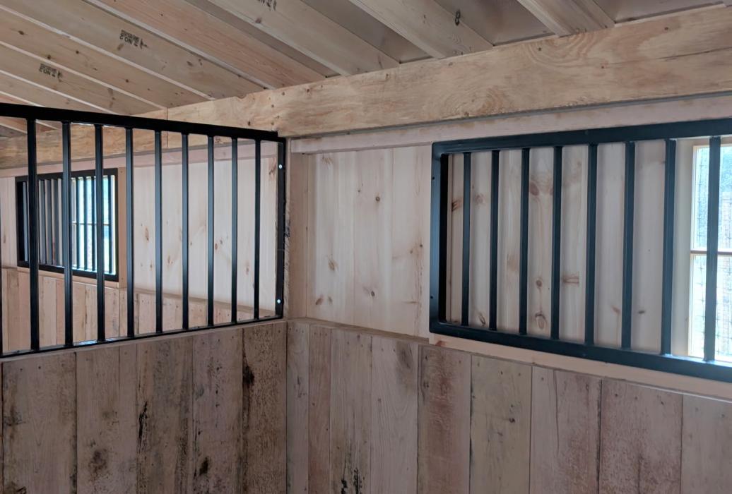 Interior rear of stall.