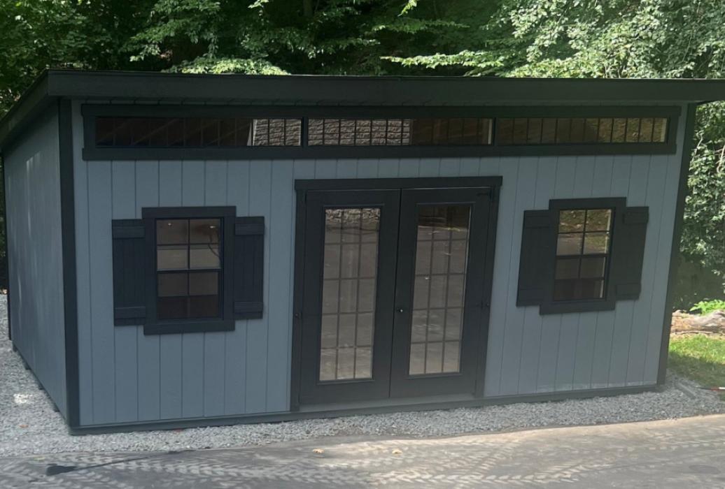 12x20 Backyard studio T1-11 siding