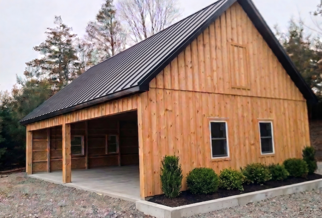 Board and batten large utility barn