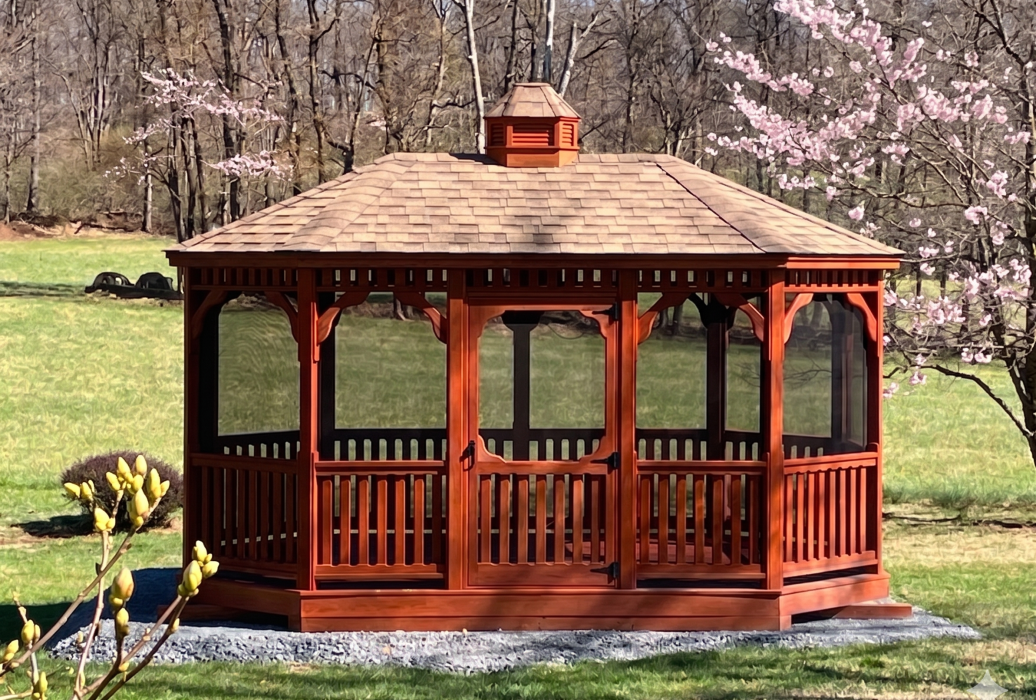 10x16 wood oval gazebo