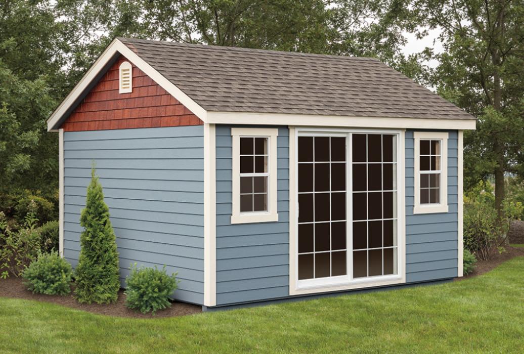 LP LAP siding and T1-11 shake gable end