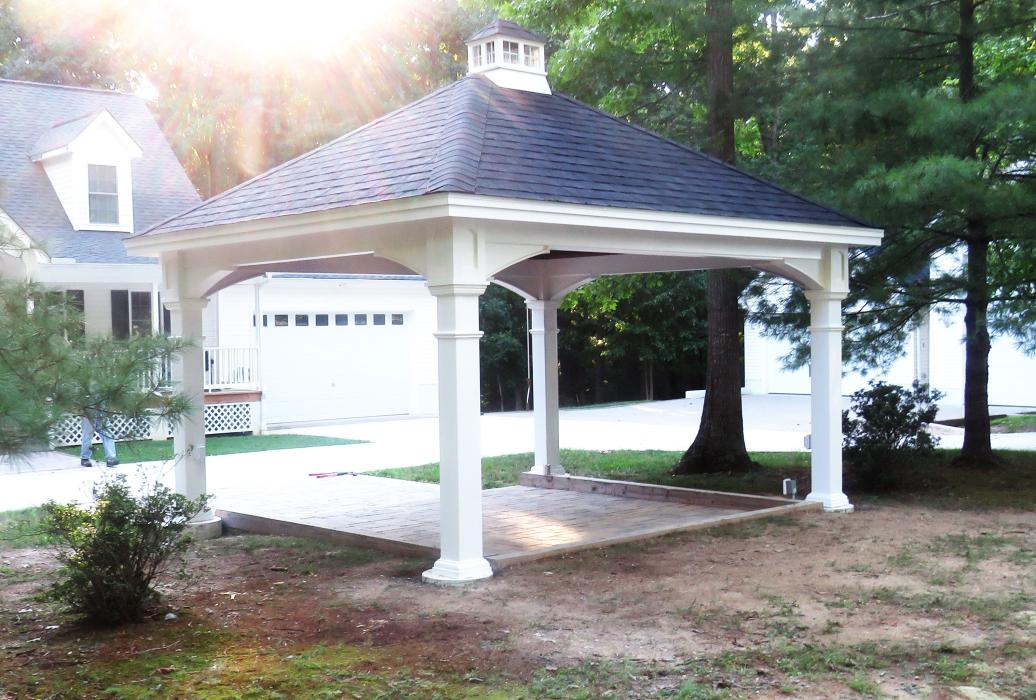 14x16 Manor w/8in  Posts and Cupola w Glass