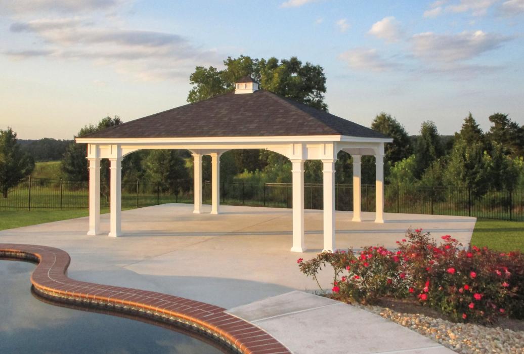 20x24-Manor-Pavilion-8-Square-Vinyl-Columns-Rectangle-Cupola-Cobalt-Black-Shingles.