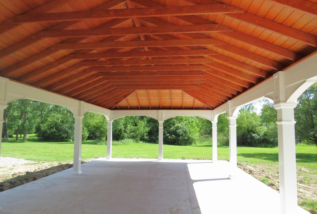 20x40 Manor Ceiling w/ Canyon Brown Stain