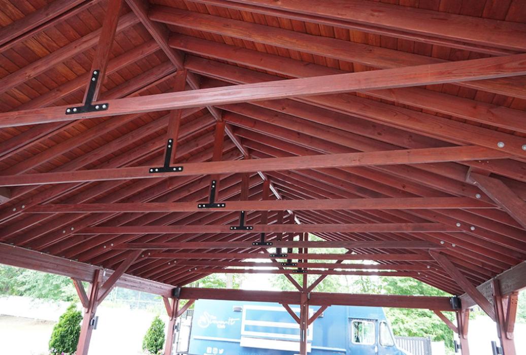 30x40 Wood A-Frame-Ceiling