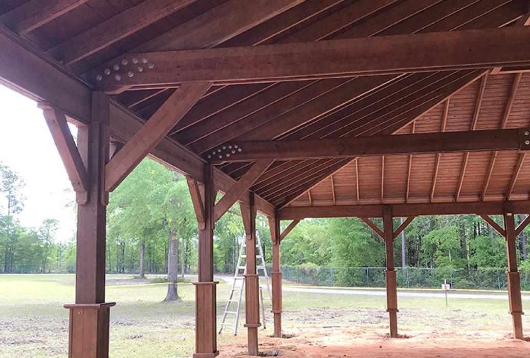 40x60 Wood w Superior Post Skirts-Footer Process
