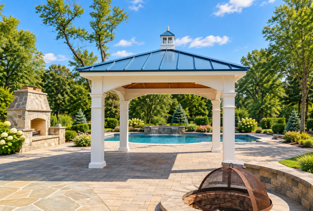 12×12 Manor w 10_ Posts, SS roof & cupola