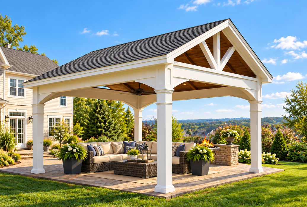 16x20 Vinyl A-Frame w (4) 8__Posts
