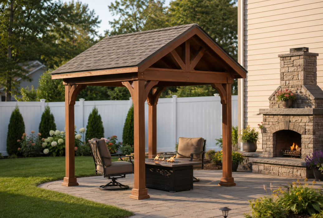 8x10 Wood A-Frame pavilion