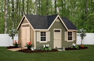 12 x 16 New England Classic shed with Dormer and Duratemp T1-11 Siding