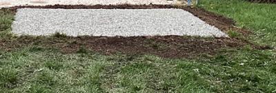 Crushed gravel foundation