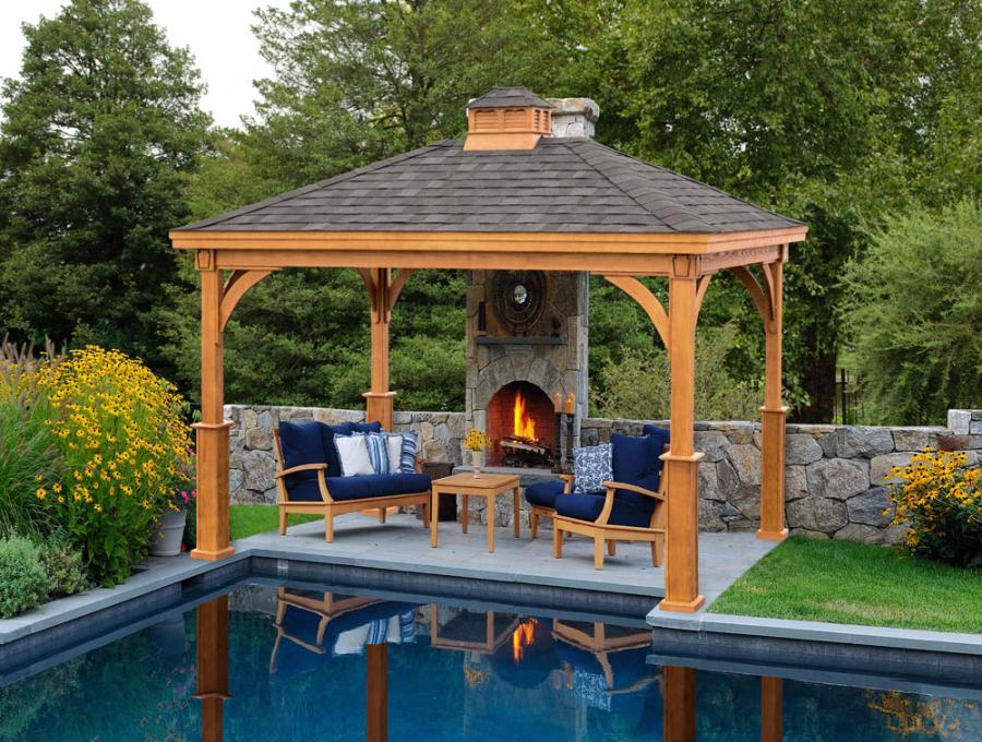 Keystone Wood Pavilion with a Standard Roof