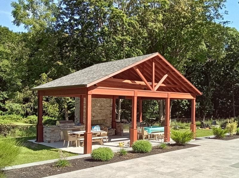 30×18 Pavilion open A-frame wood