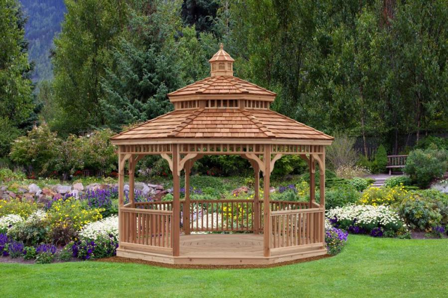 14' octagon victorian cedar gazebo
